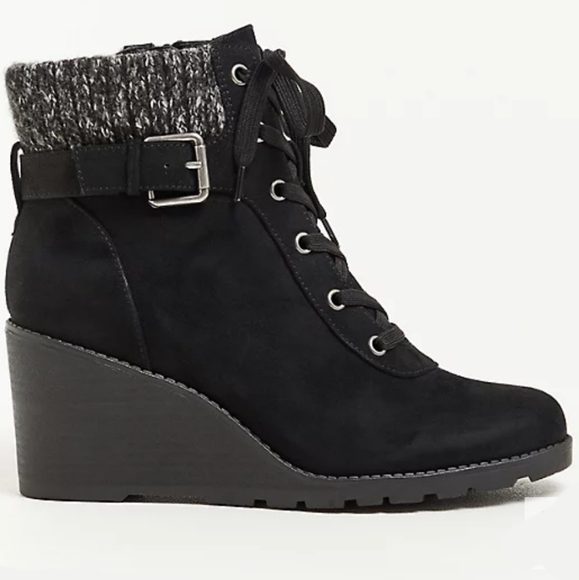 Torrid Black Wedge Bootie - Picture 3 of 5